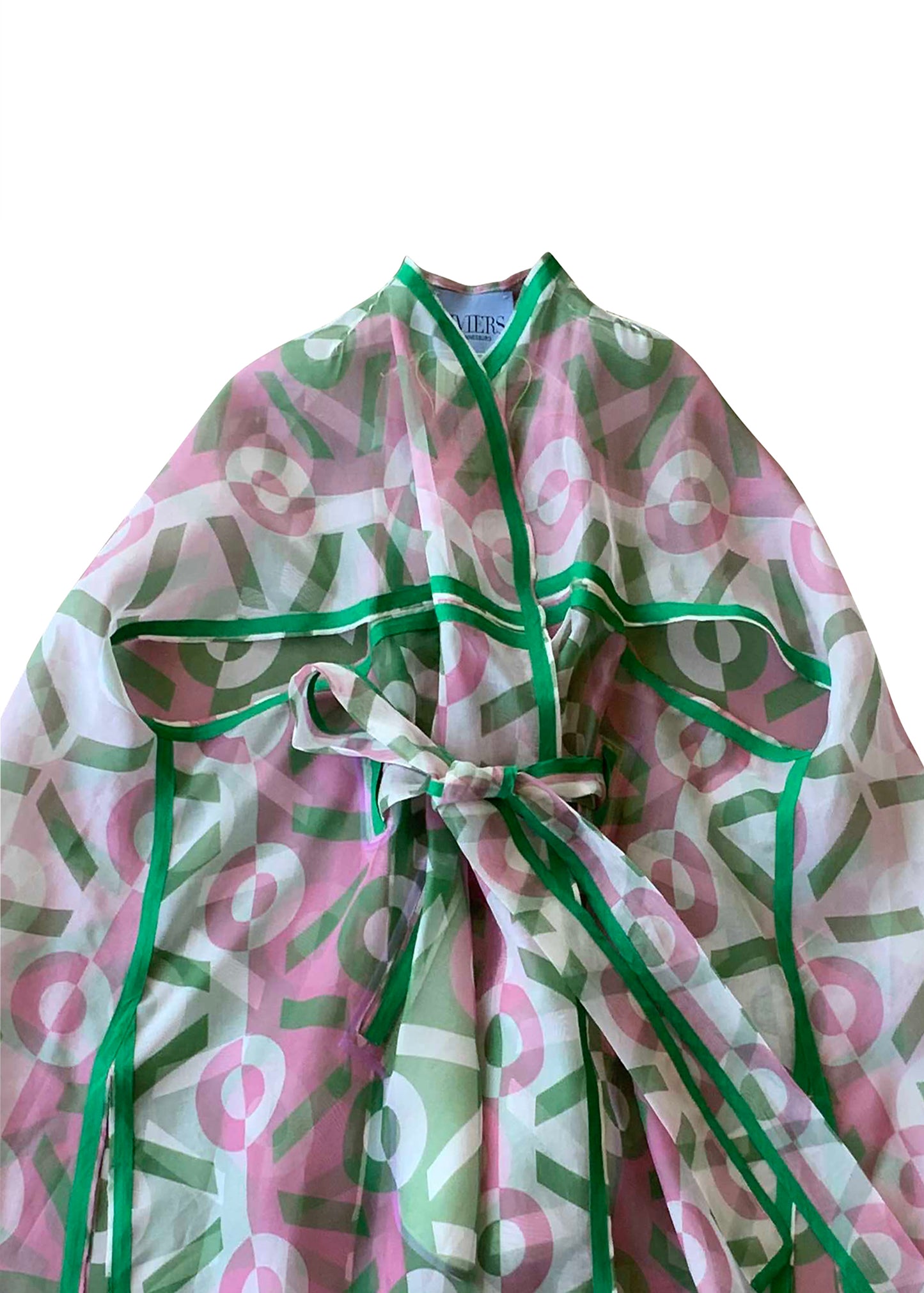 VIVI MONOGRAM MOTHERSHIP SILK ORGANZA CAPE