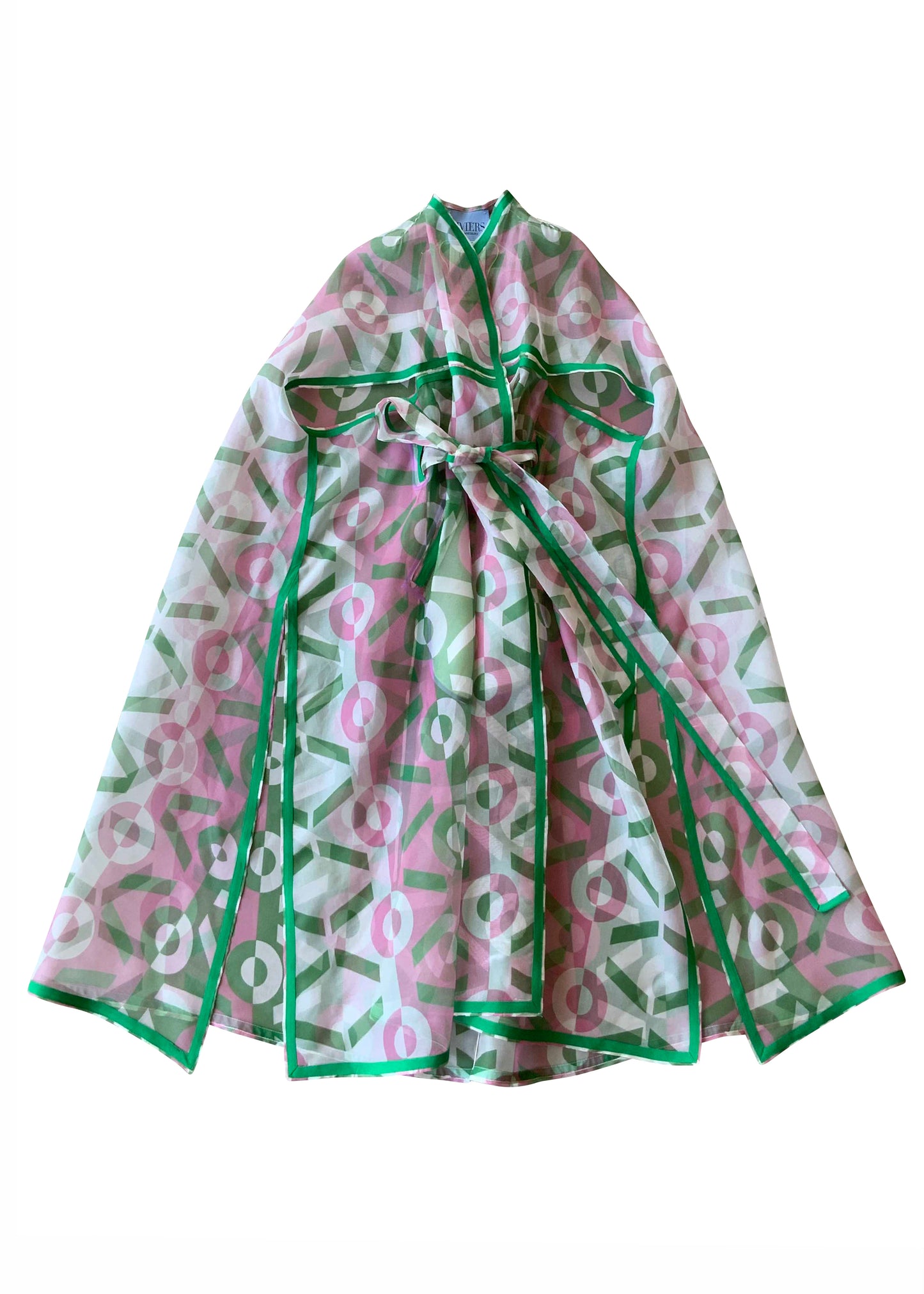 VIVI MONOGRAM MOTHERSHIP SILK ORGANZA CAPE