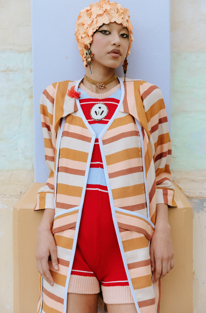 Striped Cotton Rayon Jacket