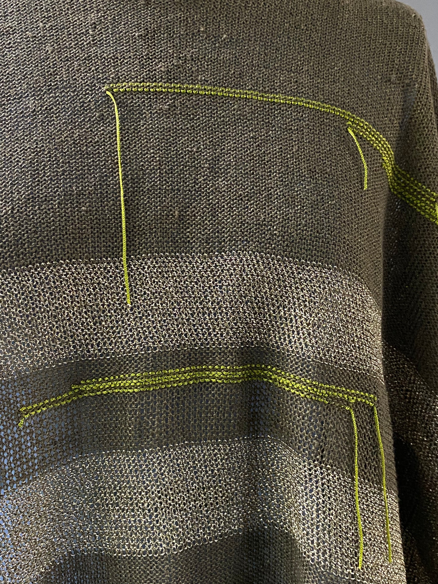 Oversized Motherboard Linen Jersey in Olive