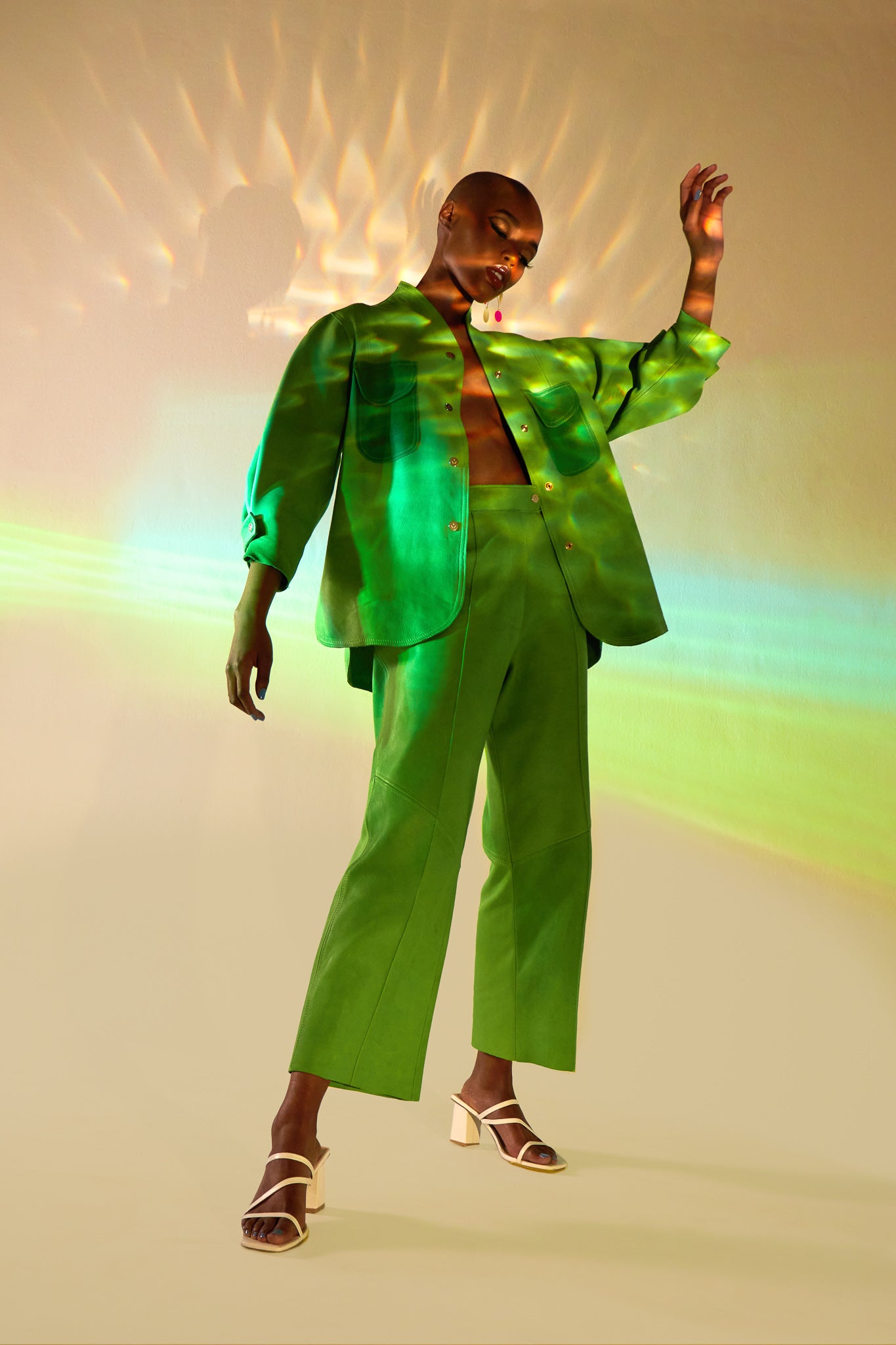 Glimmering Green Pants