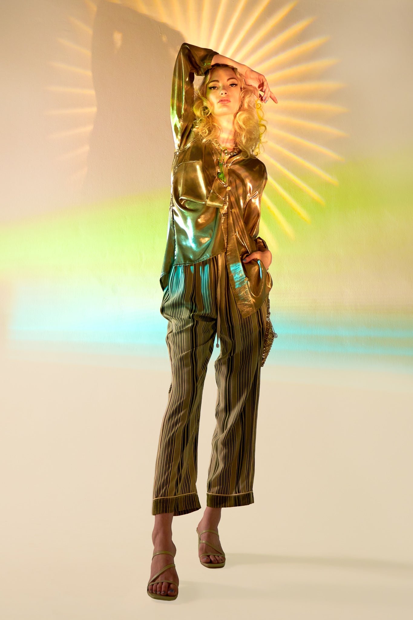 Light Beam In Green Slacks