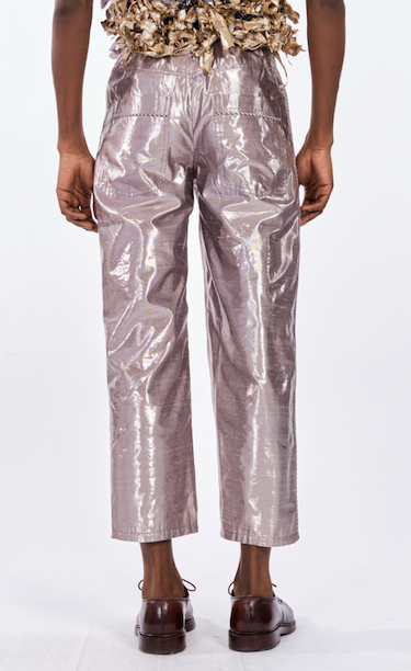 Silk Lamé , Hand embroidered Wrap Pants