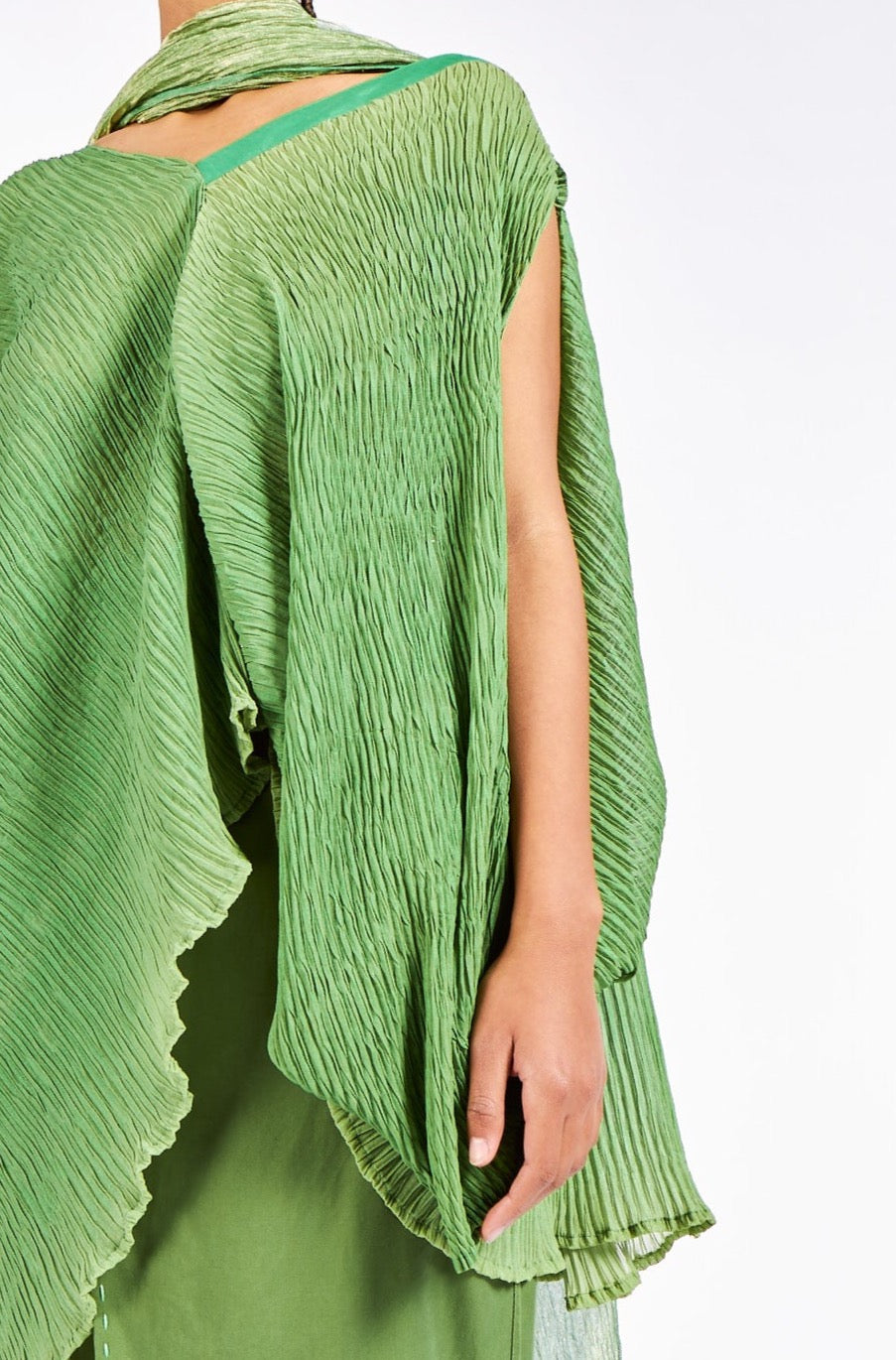 Lophophora Asymmetrical Mushroom plissé blouse