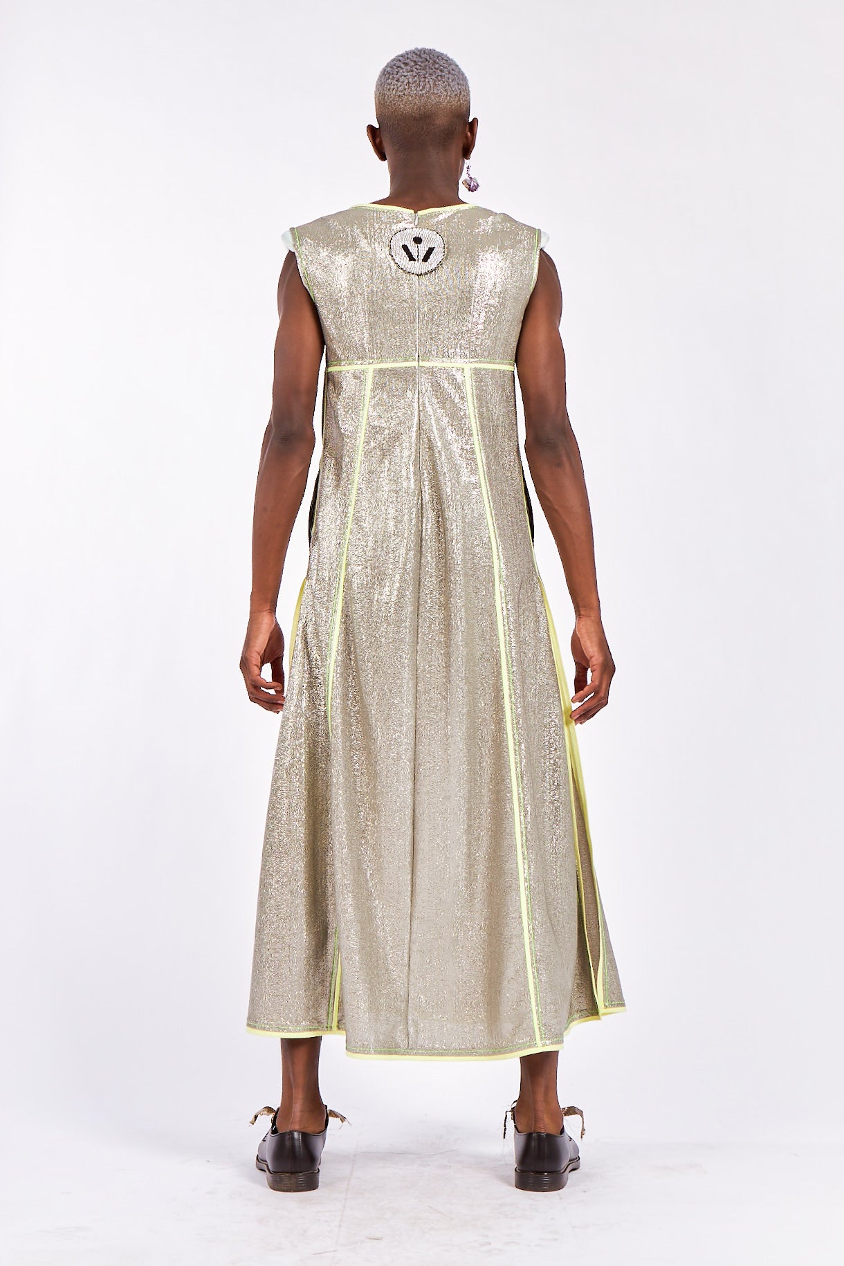 Celestial Empire Line Lamé Dress