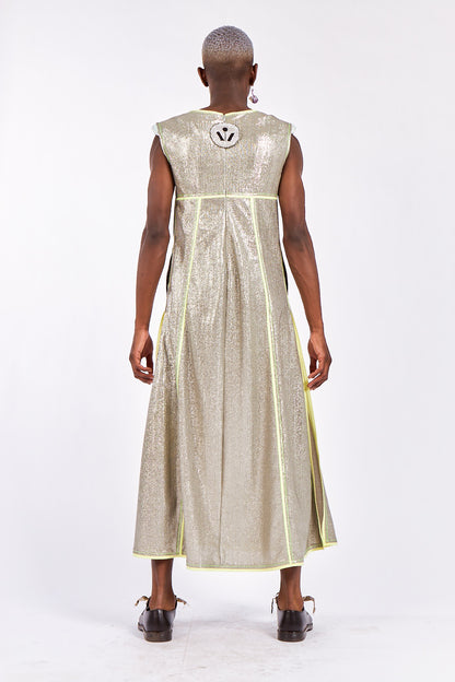 Celestial Empire Line Lamé Dress