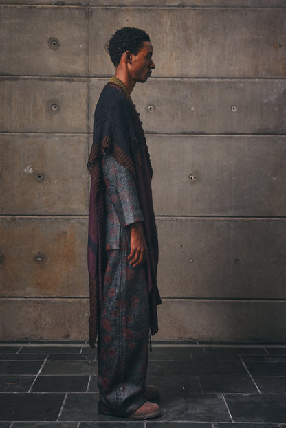 Dropped V-Neck Gillet Jersey in Bamboo and Vintage Viscose