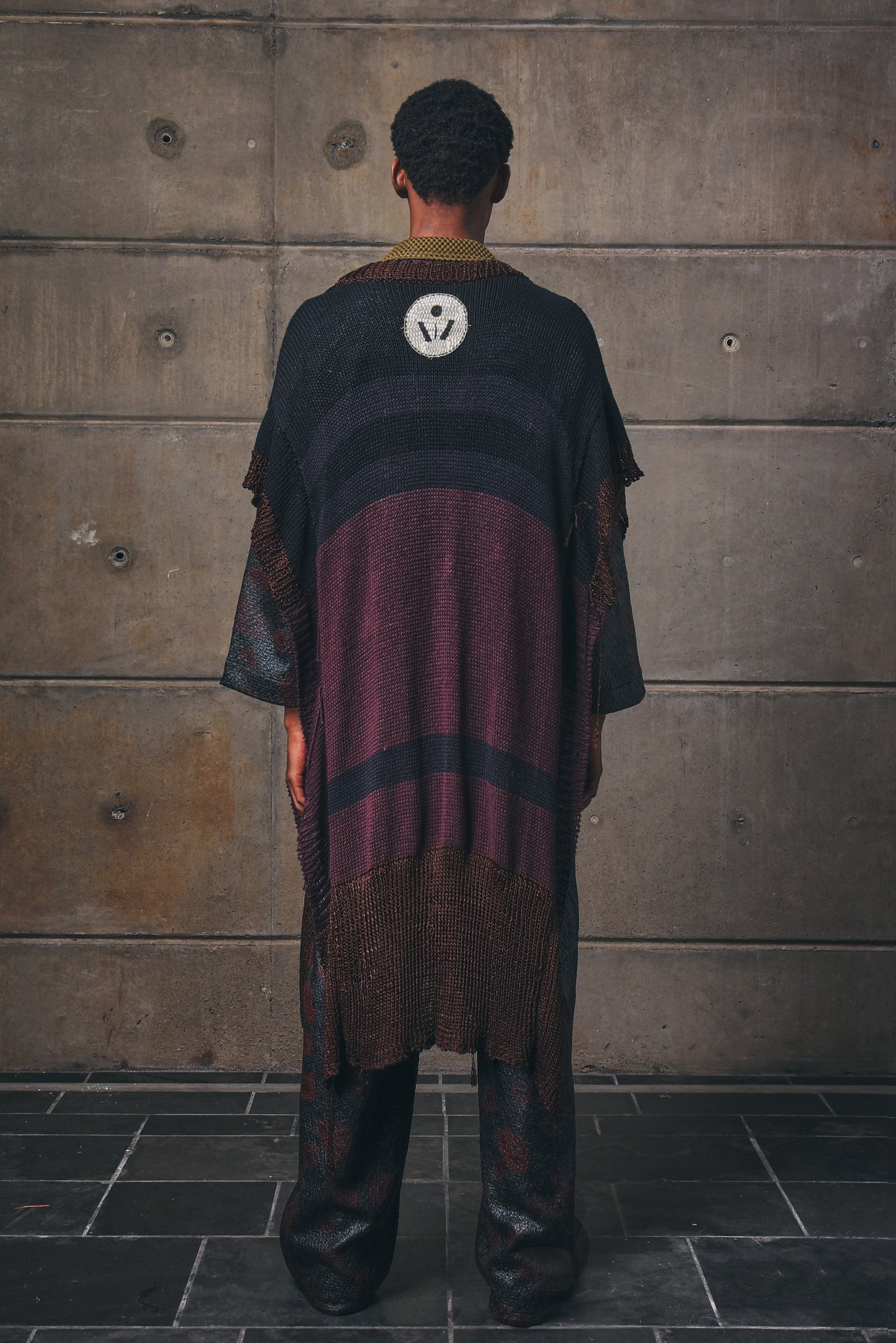 Dropped V-Neck Gillet Jersey in Bamboo and Vintage Viscose