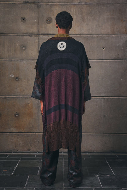 Dropped V-Neck Gillet Jersey in Bamboo and Vintage Viscose