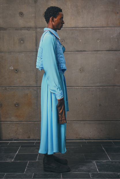 Artisanal Batting Silk Trench Coat