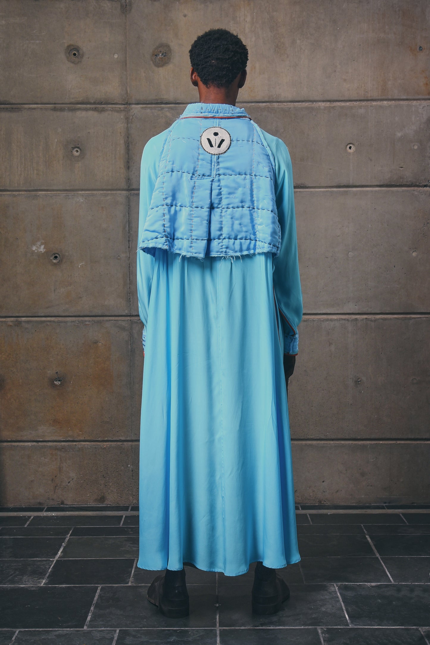 Artisanal Batting Silk Trench Coat