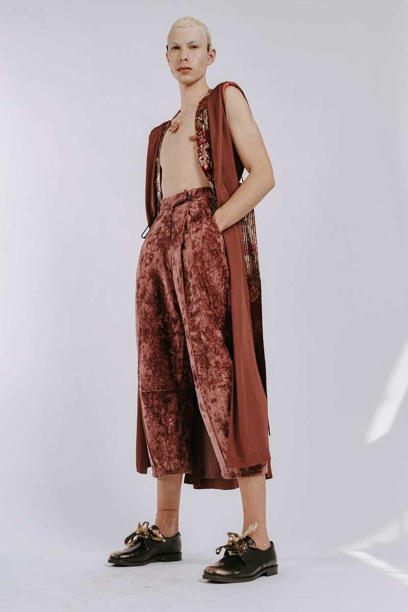 Crystal Encrusted Silk-crepe & Satin Robe with Hand-beaded Lamé Collar ...